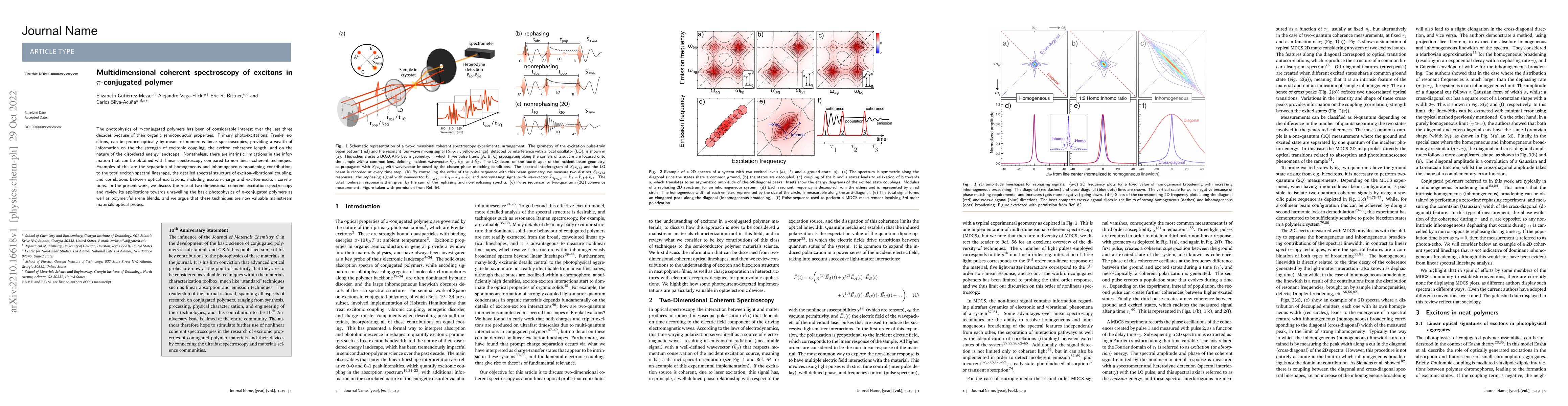 Thumbnail for Multidimensional coherent spectroscopy of excitons in $\pi$-conjugated
  polymers