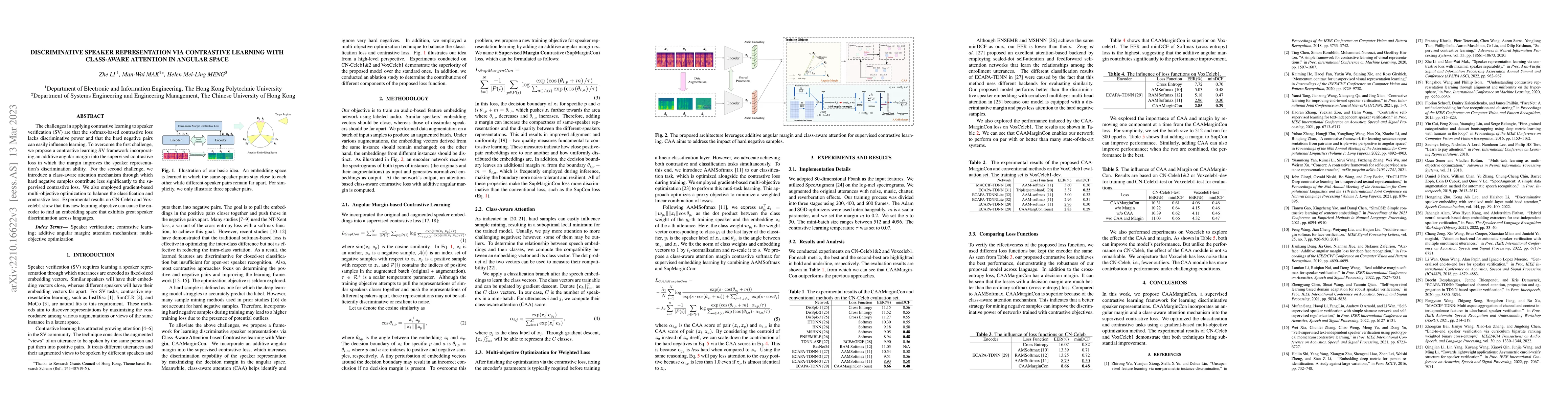 Thumbnail for Discriminative Speaker Representation via Contrastive Learning with
  Class-Aware Attention in Angular Space