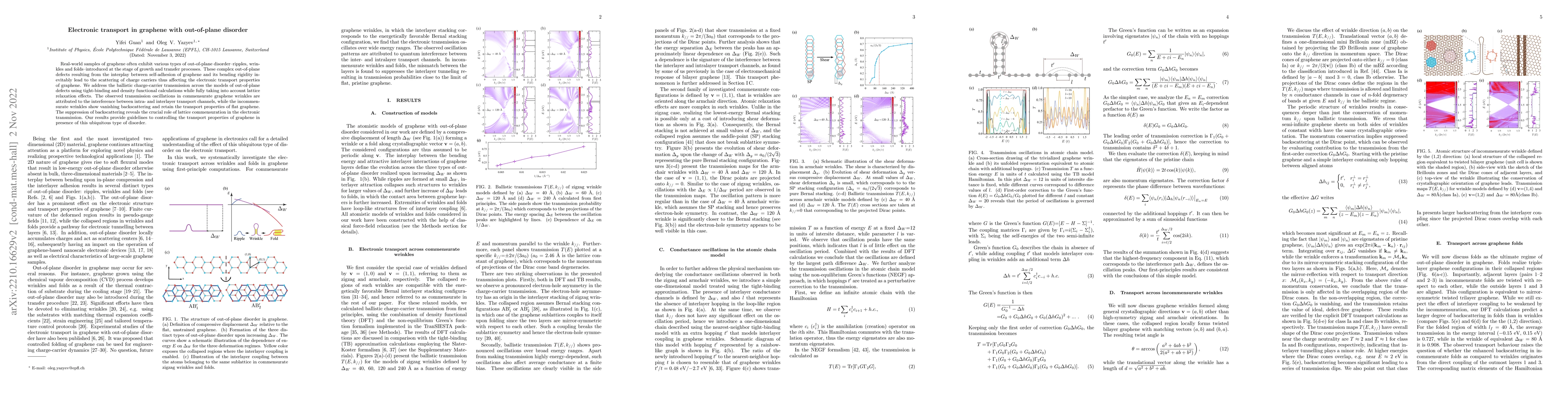 Thumbnail for Electronic transport in graphene with out-of-plane disorder