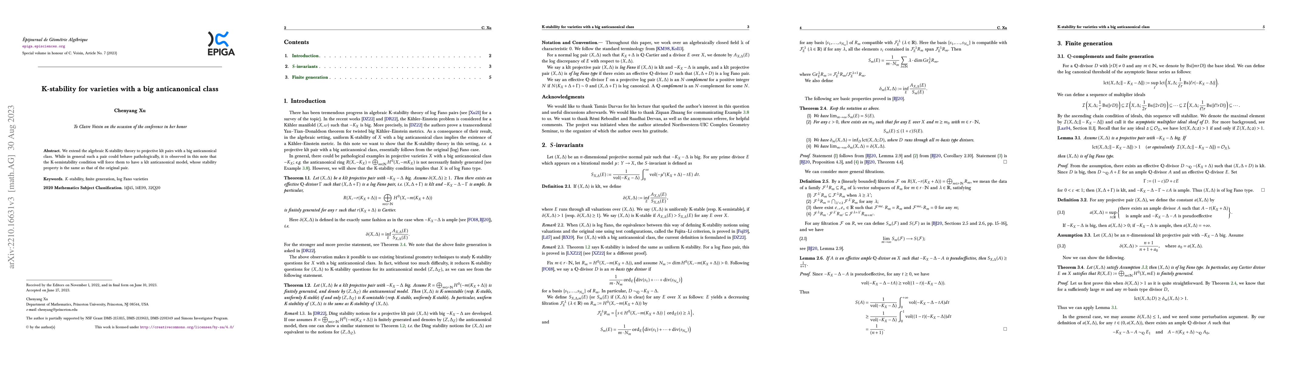 Thumbnail for K-stability for varieties with a big anticanonical class
