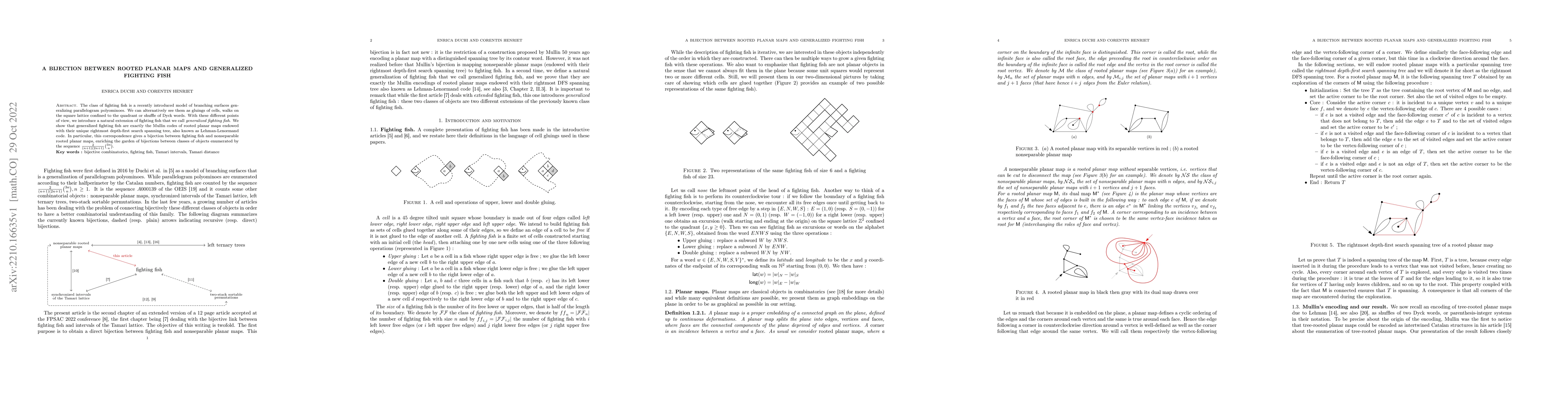 Thumbnail for A bijection between rooted planar maps and generalized fighting fish