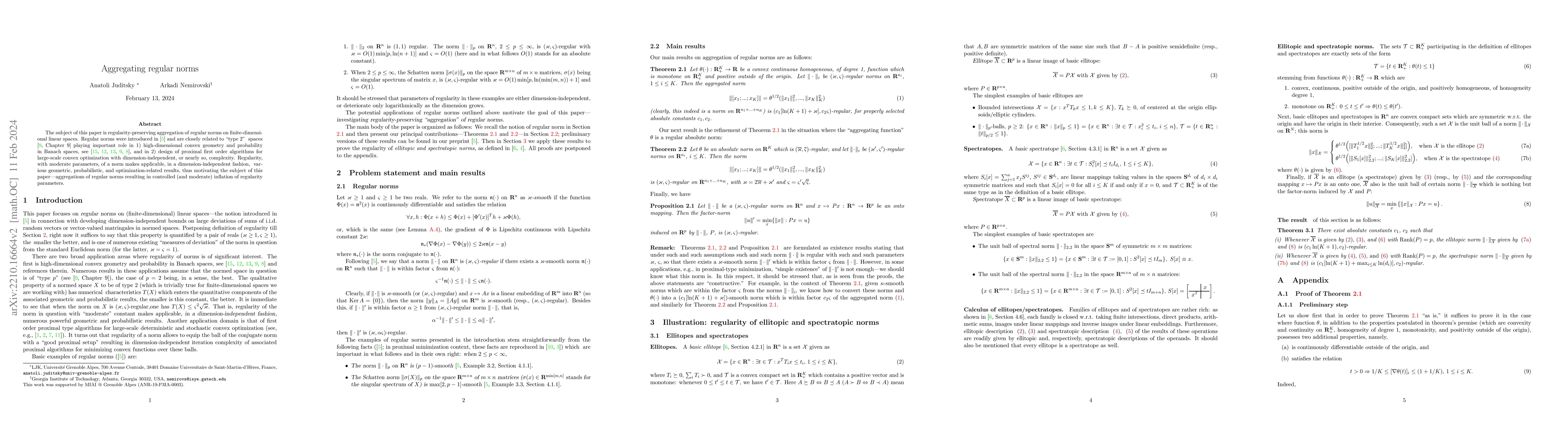 Thumbnail for Aggregating regular norms