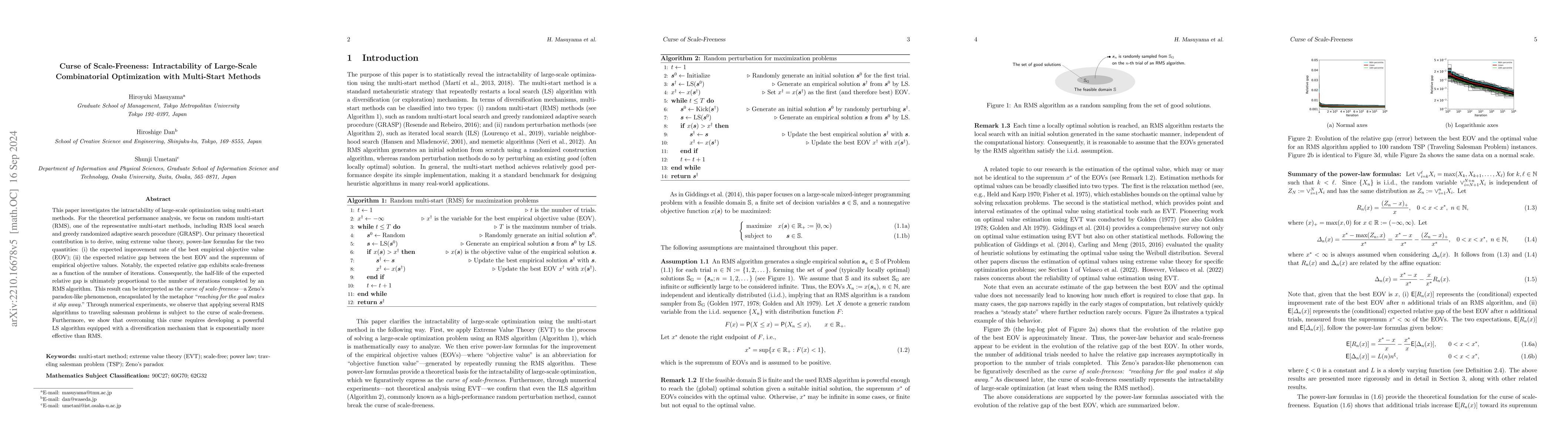 Thumbnail for Curse of Scale-Freeness: Intractability of Large-Scale Combinatorial
  Optimization with Multi-Start Methods
