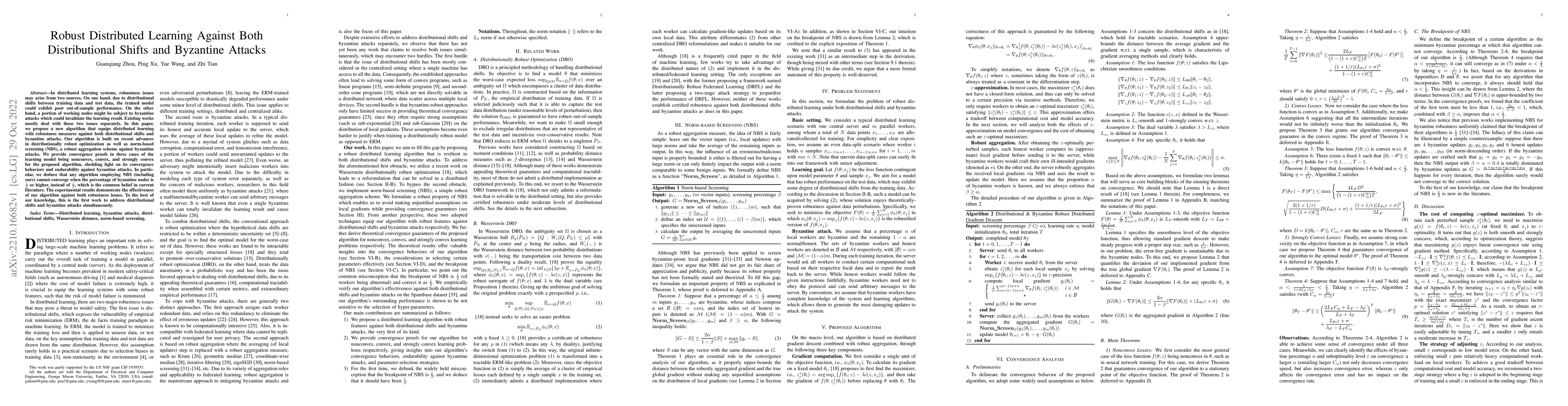 Thumbnail for Robust Distributed Learning Against Both Distributional Shifts and
  Byzantine Attacks
