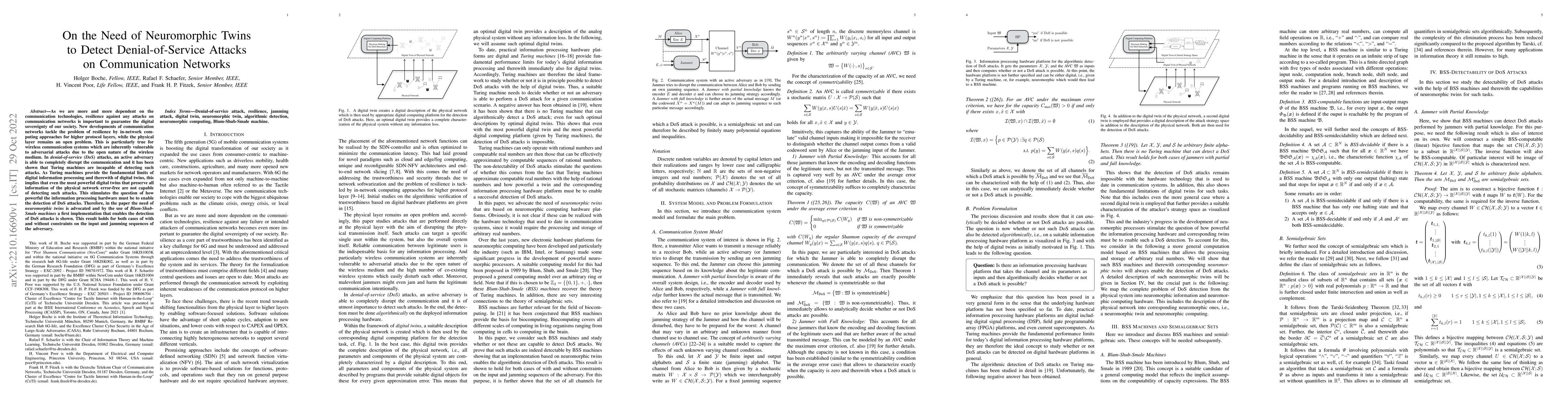 Thumbnail for On the Need of Neuromorphic Twins to Detect Denial-of-Service Attacks on
  Communication Networks