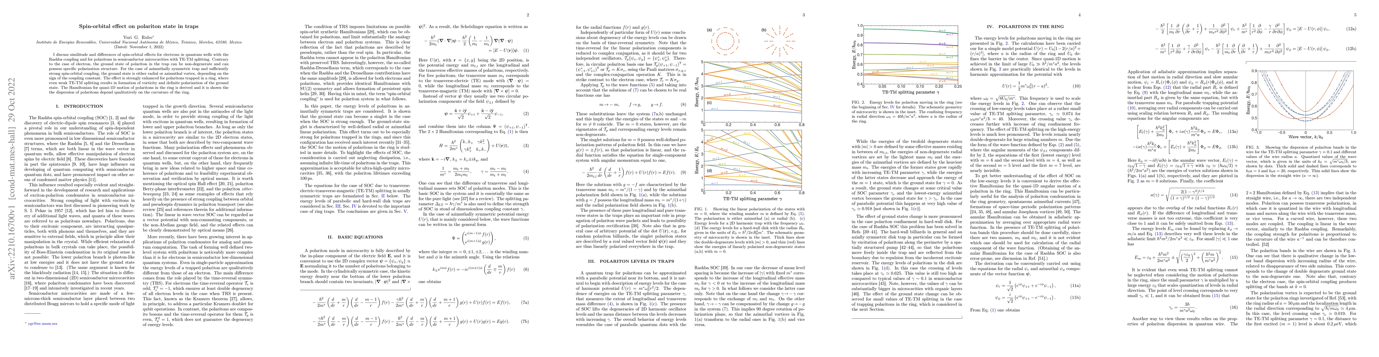 Thumbnail for Spin-orbital effect on polariton state in traps