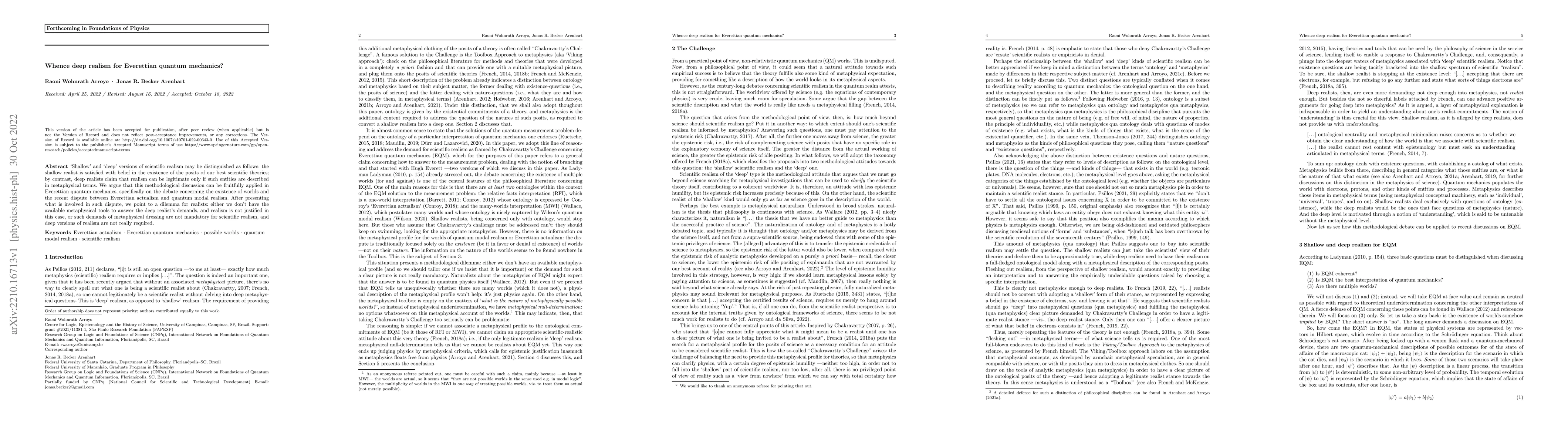 Thumbnail for Whence deep realism for Everettian quantum mechanics?