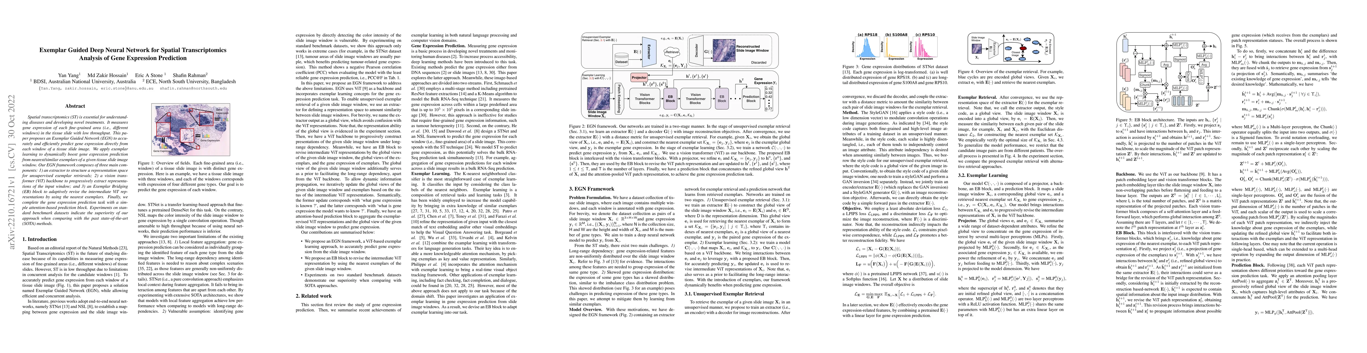 Thumbnail for Exemplar Guided Deep Neural Network for Spatial Transcriptomics Analysis
  of Gene Expression Prediction