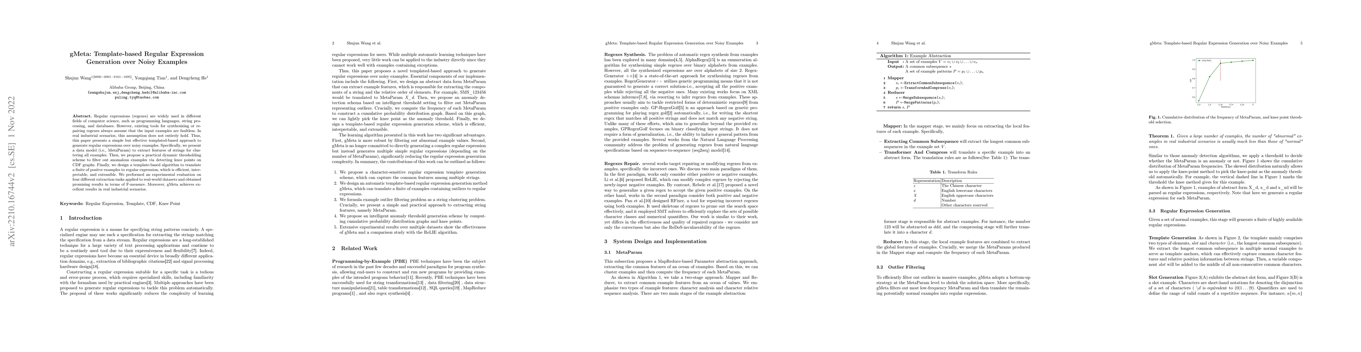 Thumbnail for gMeta: Template-based Regular Expression Generation over Noisy Examples