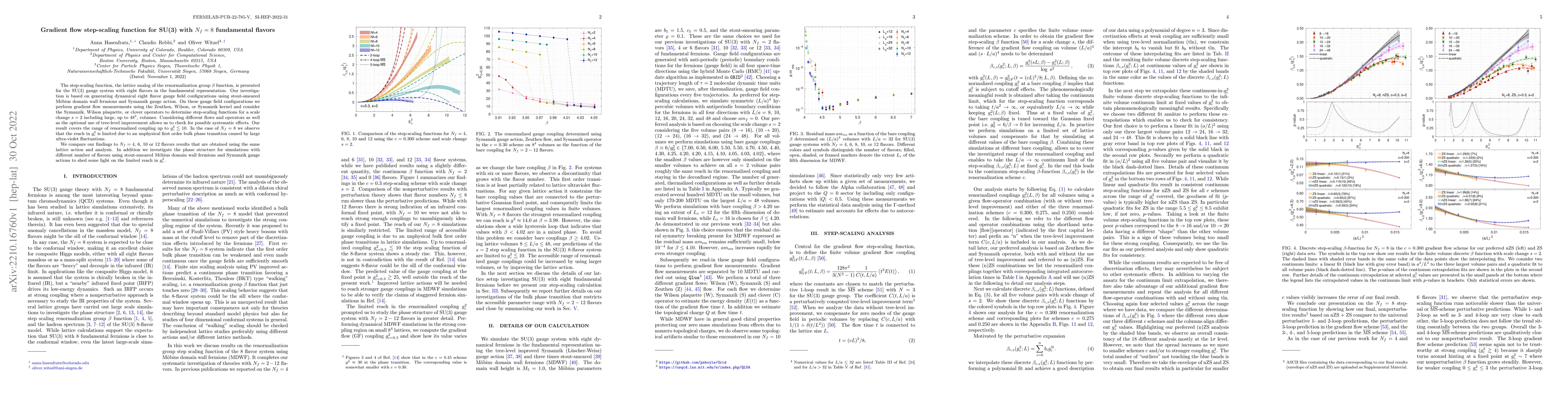Thumbnail for Gradient flow step-scaling function for SU(3) with $N_f=8$ fundamental
  flavors