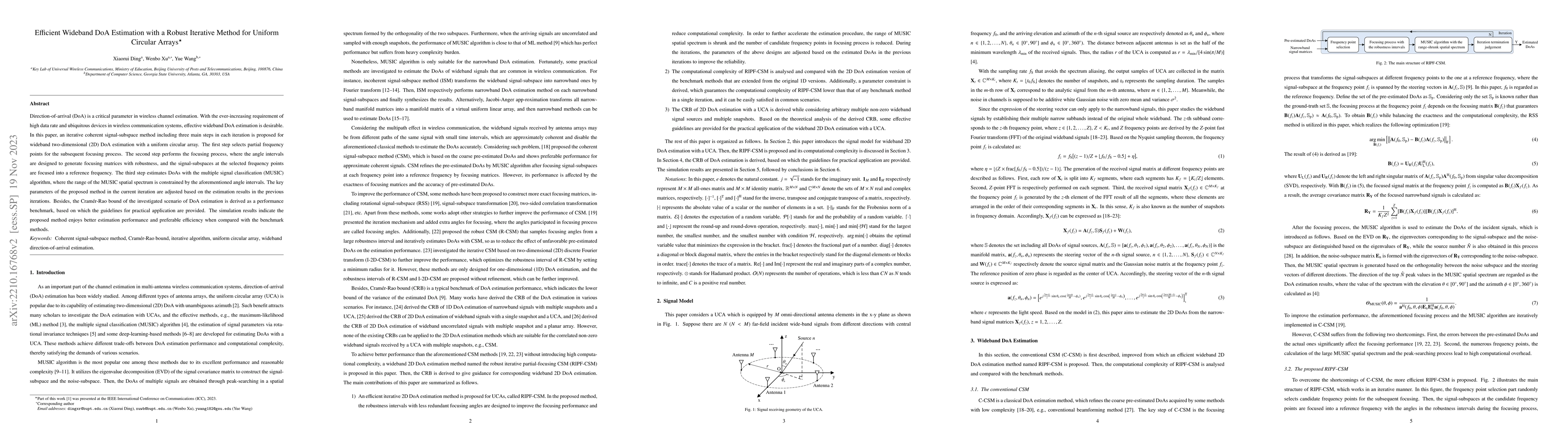 Thumbnail for Efficient Wideband DoA Estimation with a Robust Iterative Method for
  Uniform Circular Arrays