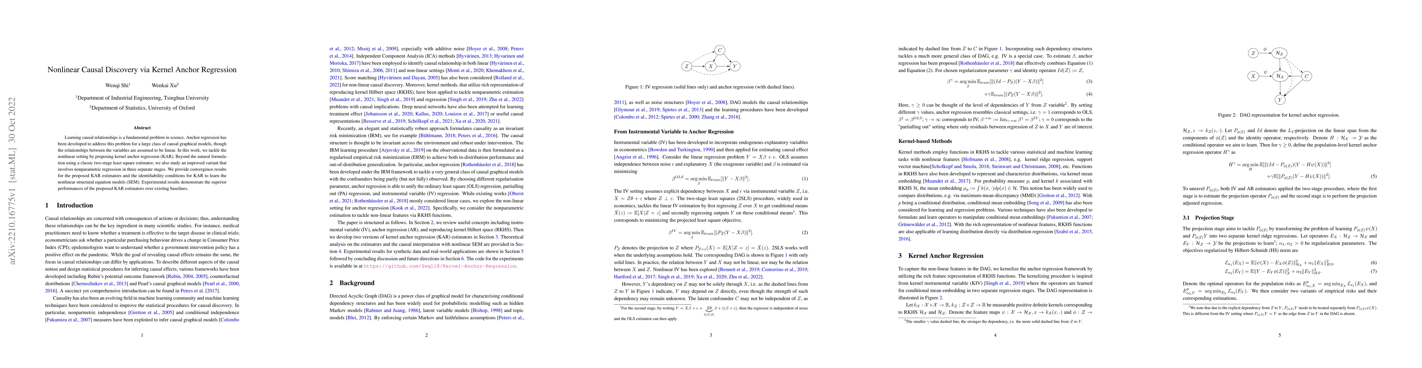 Thumbnail for Nonlinear Causal Discovery via Kernel Anchor Regression