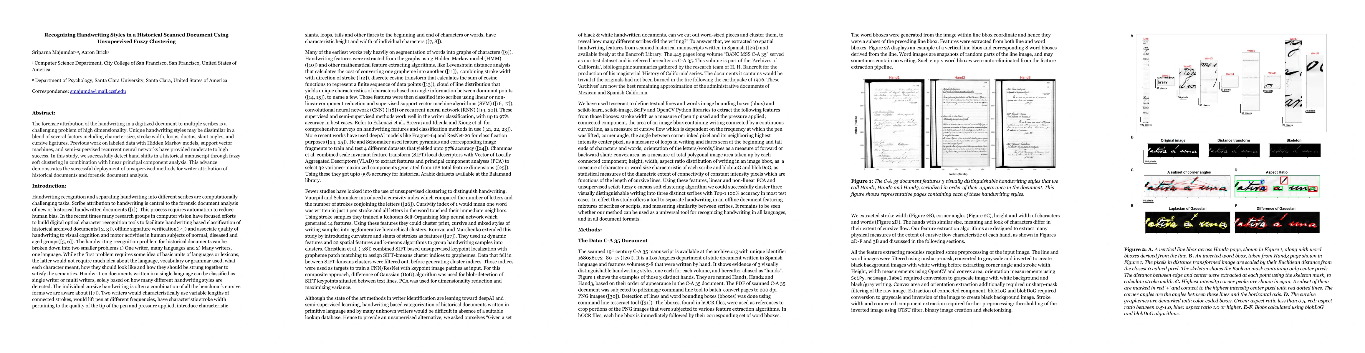 Thumbnail for Recognizing Handwriting Styles in a Historical Scanned Document Using
  Unsupervised Fuzzy Clustering