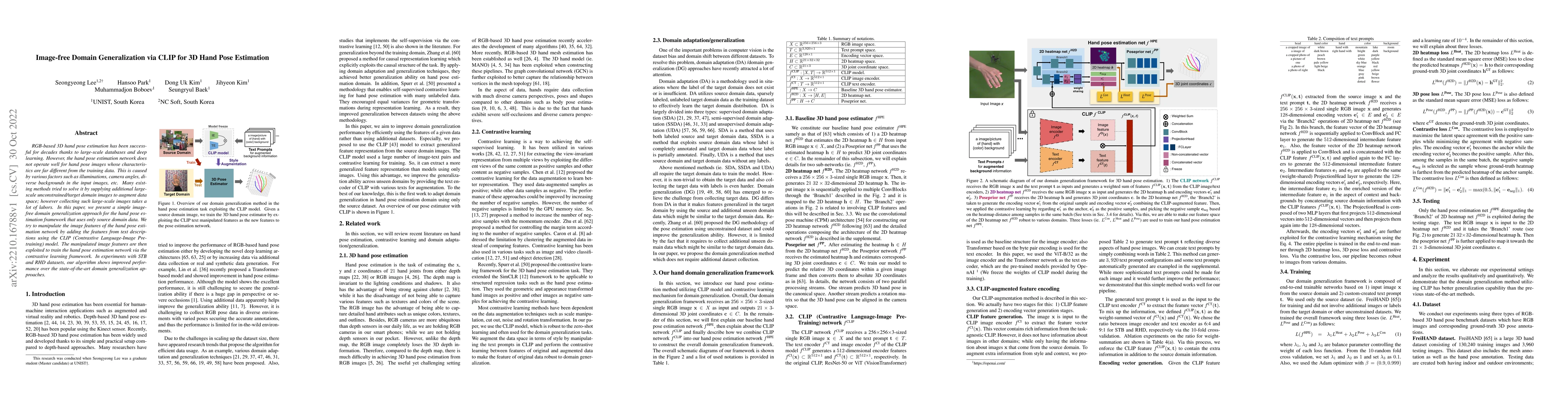 Thumbnail for Image-free Domain Generalization via CLIP for 3D Hand Pose Estimation