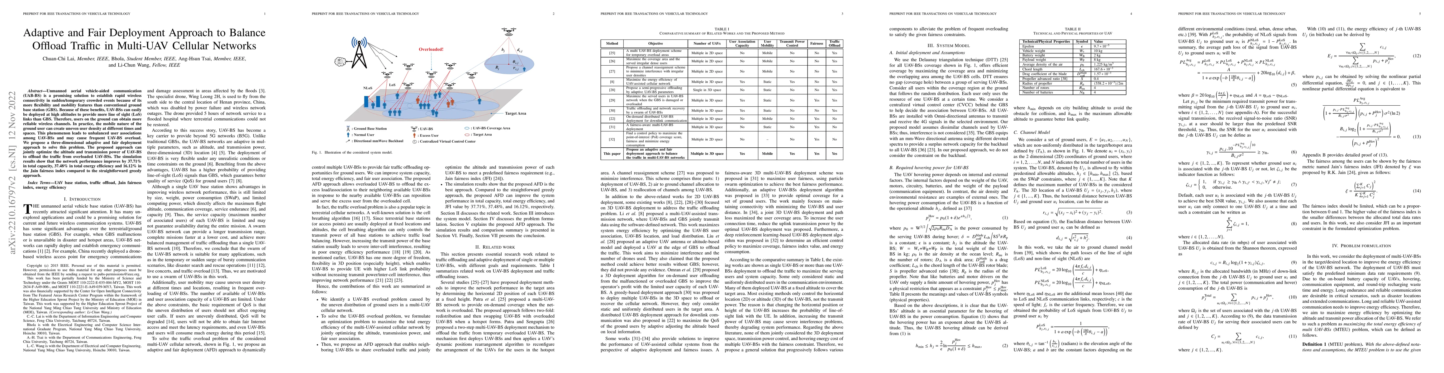 Thumbnail for Adaptive and Fair Deployment Approach to Balance Offload Traffic in
  Multi-UAV Cellular Networks
