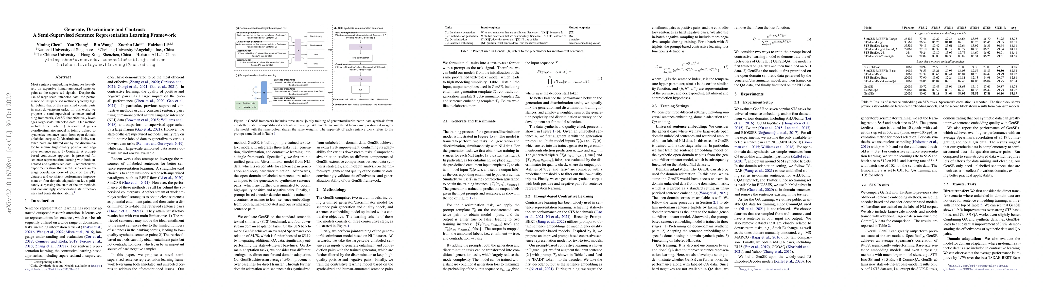 Thumbnail for Generate, Discriminate and Contrast: A Semi-Supervised Sentence
  Representation Learning Framework