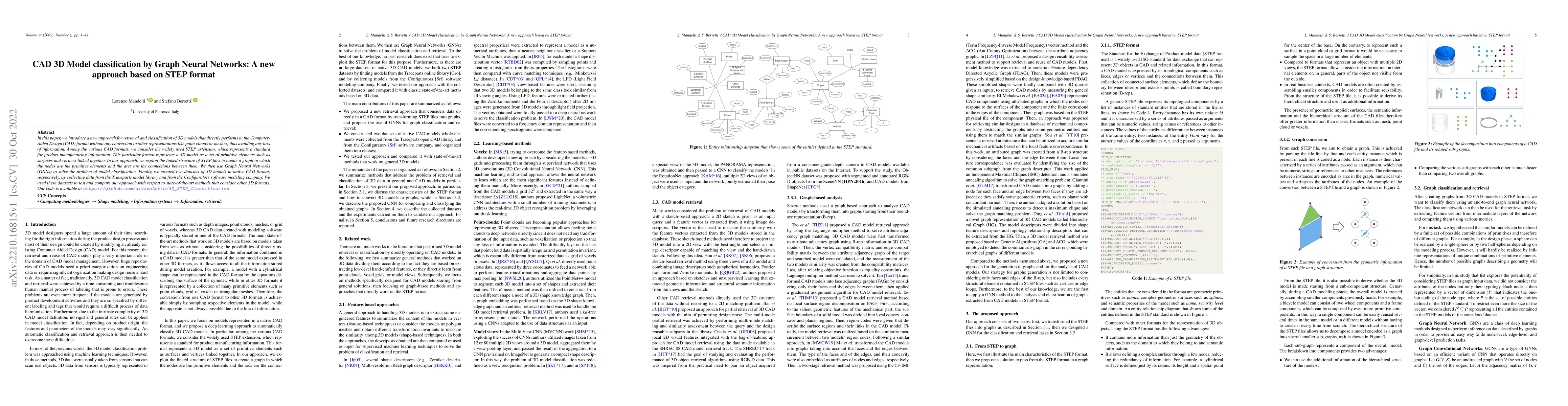 Thumbnail for CAD 3D Model classification by Graph Neural Networks: A new approach
  based on STEP format