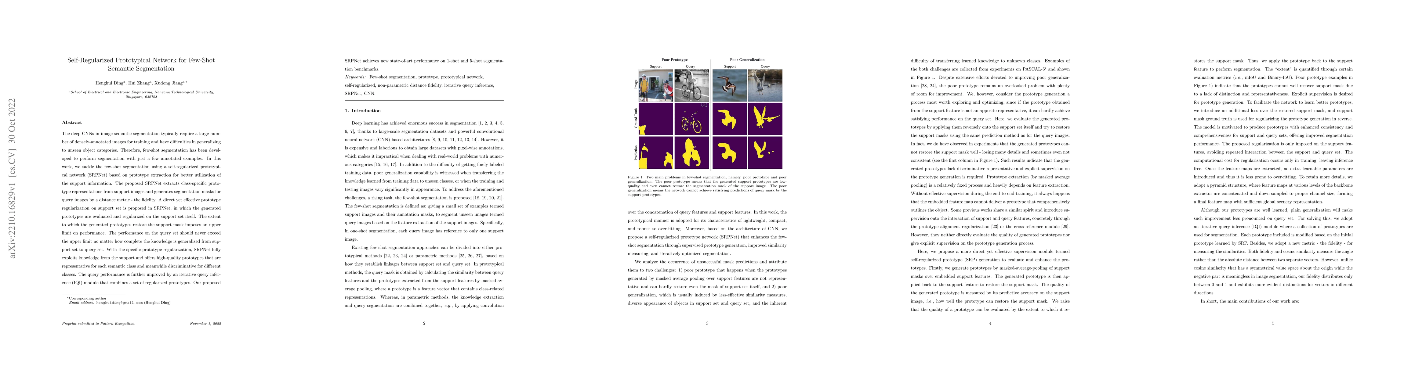 Thumbnail for Self-Regularized Prototypical Network for Few-Shot Semantic Segmentation