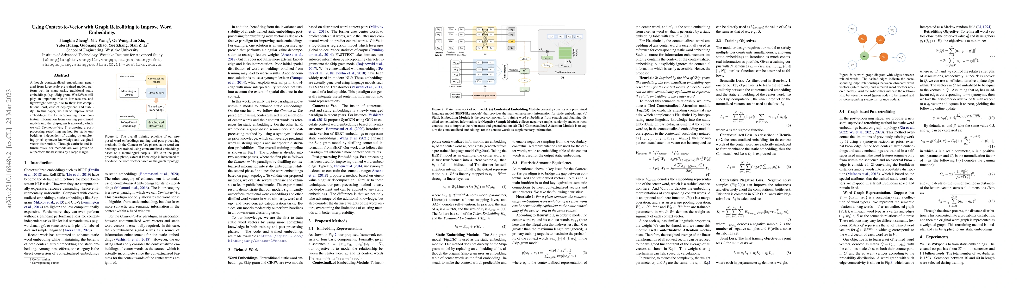 Thumbnail for Using Context-to-Vector with Graph Retrofitting to Improve Word
  Embeddings
