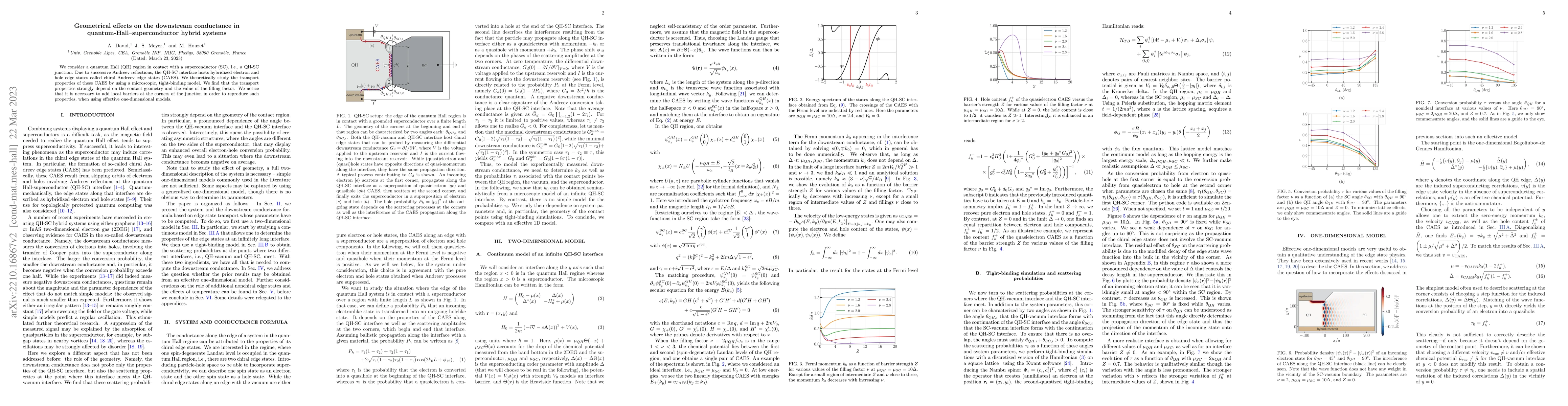 Thumbnail for Geometrical effects on the downstream conductance in
  quantum-Hall--superconductor hybrid systems