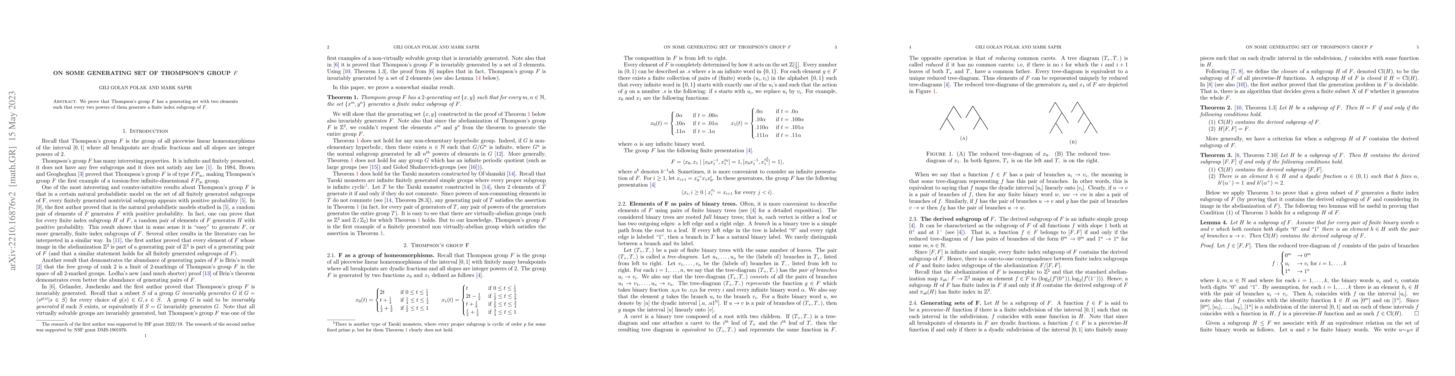 Thumbnail for On some generating set of Thompson's group $F$