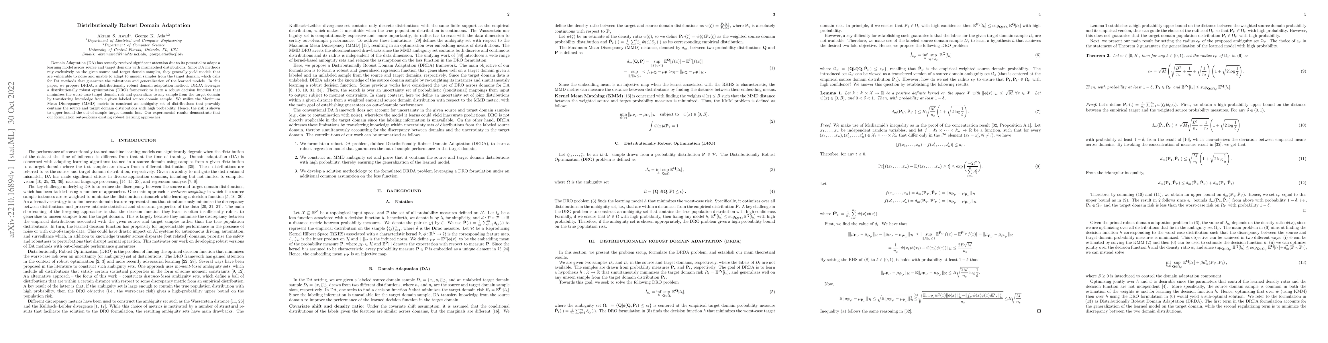 Thumbnail for Distributionally Robust Domain Adaptation