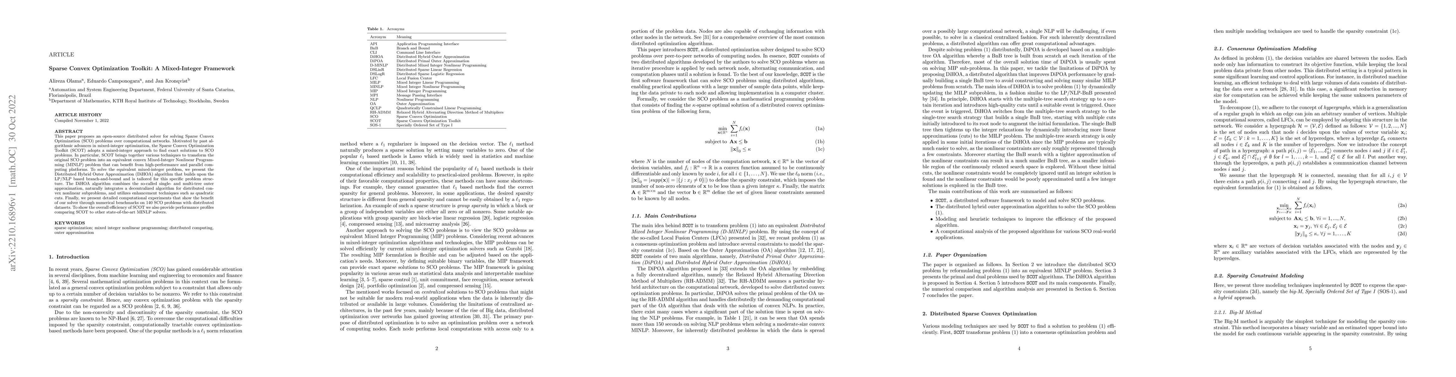 Thumbnail for Sparse Convex Optimization Toolkit: A Mixed-Integer Framework