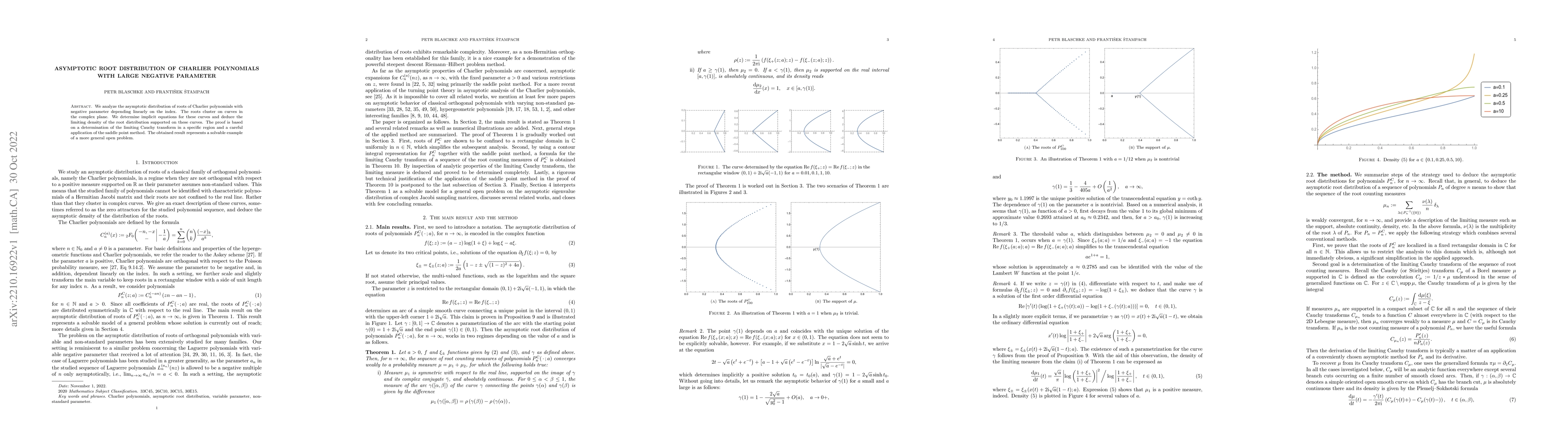 Thumbnail for Asymptotic root distribution of Charlier polynomials with large negative
  parameter