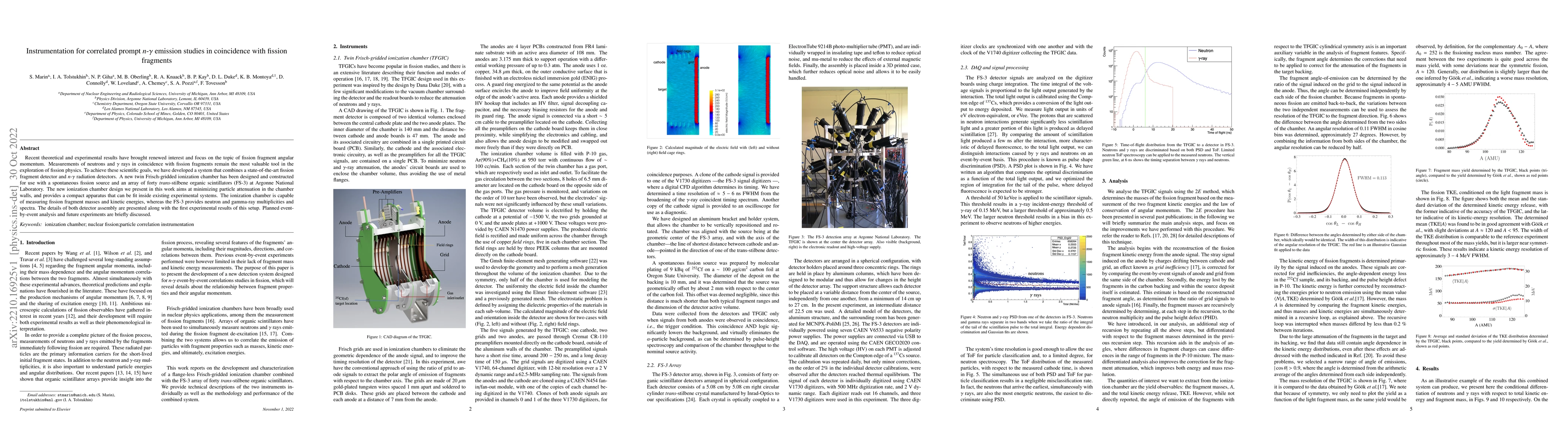 Thumbnail for Instrumentation for correlated prompt $n$-$\gamma$ emission studies in
  coincidence with fission fragments