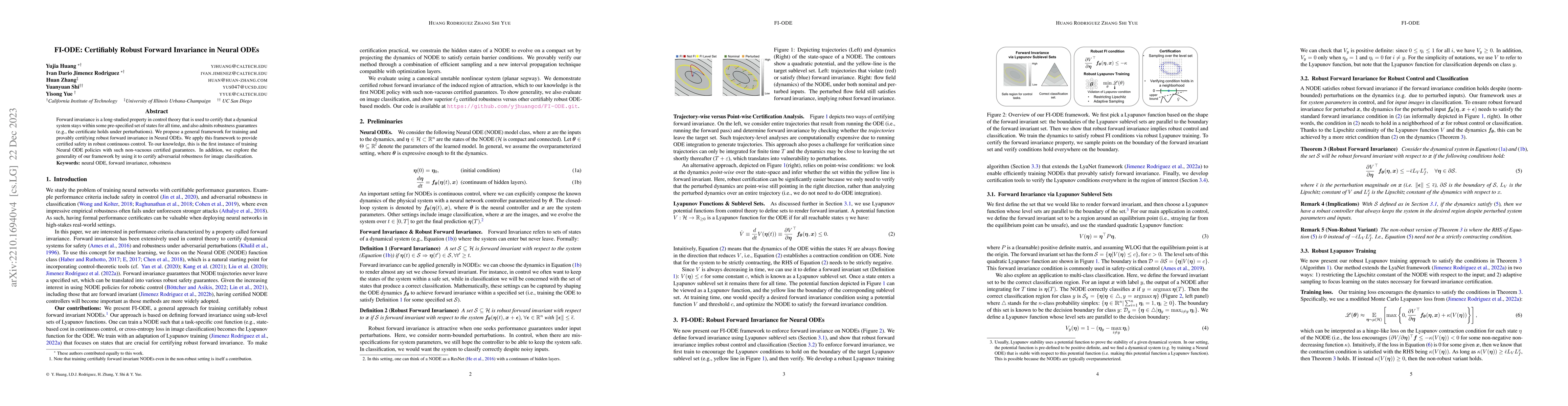 Thumbnail for FI-ODE: Certifiably Robust Forward Invariance in Neural ODEs