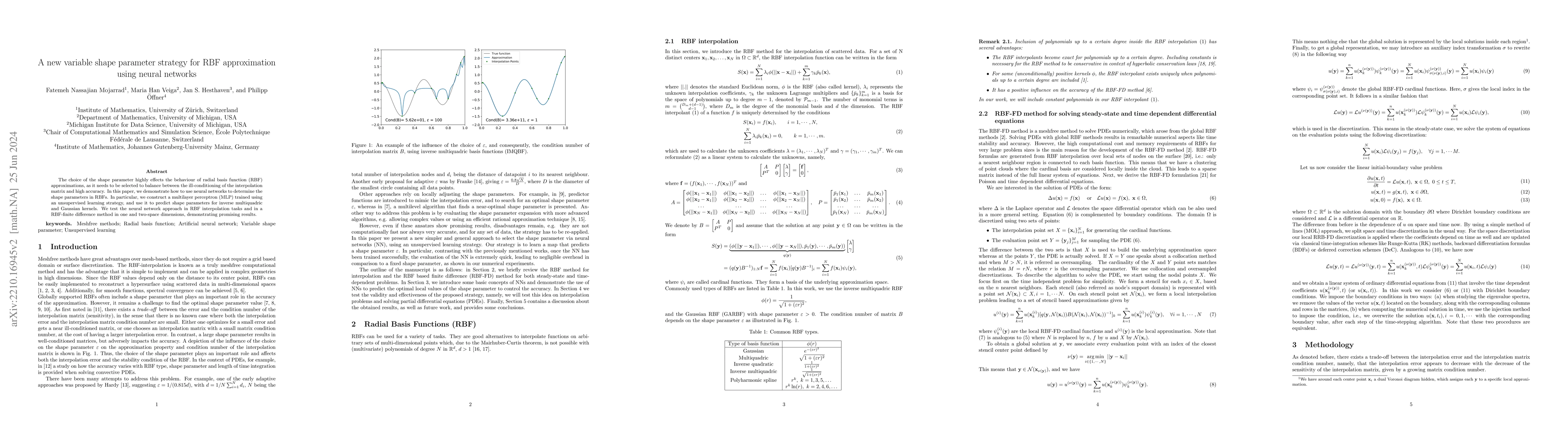 Thumbnail for A new variable shape parameter strategy for RBF approximation using
  neural networks