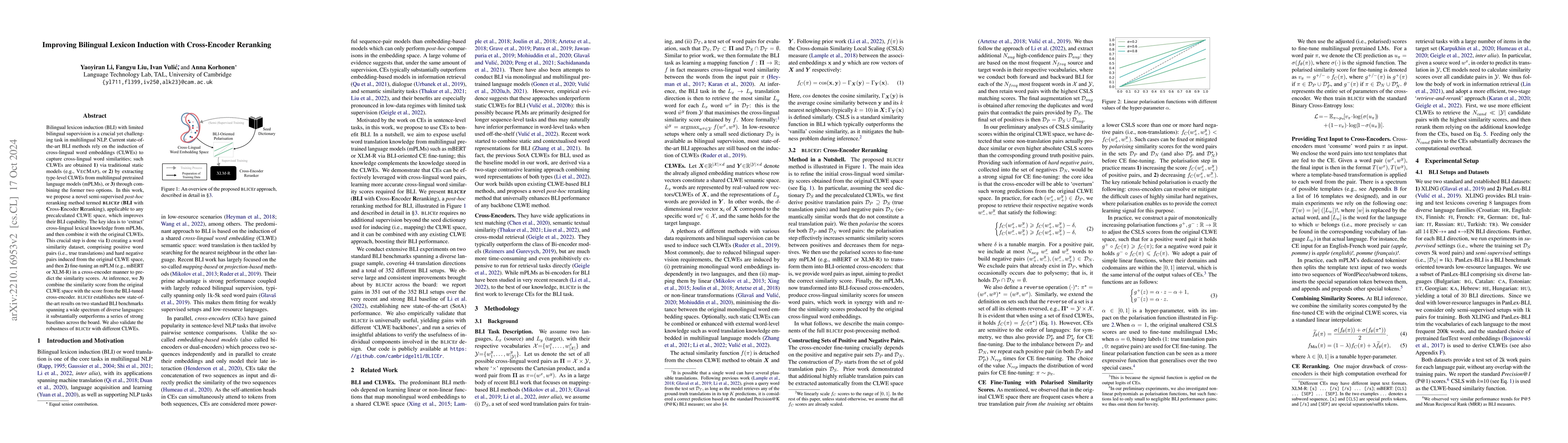Thumbnail for Improving Bilingual Lexicon Induction with Cross-Encoder Reranking