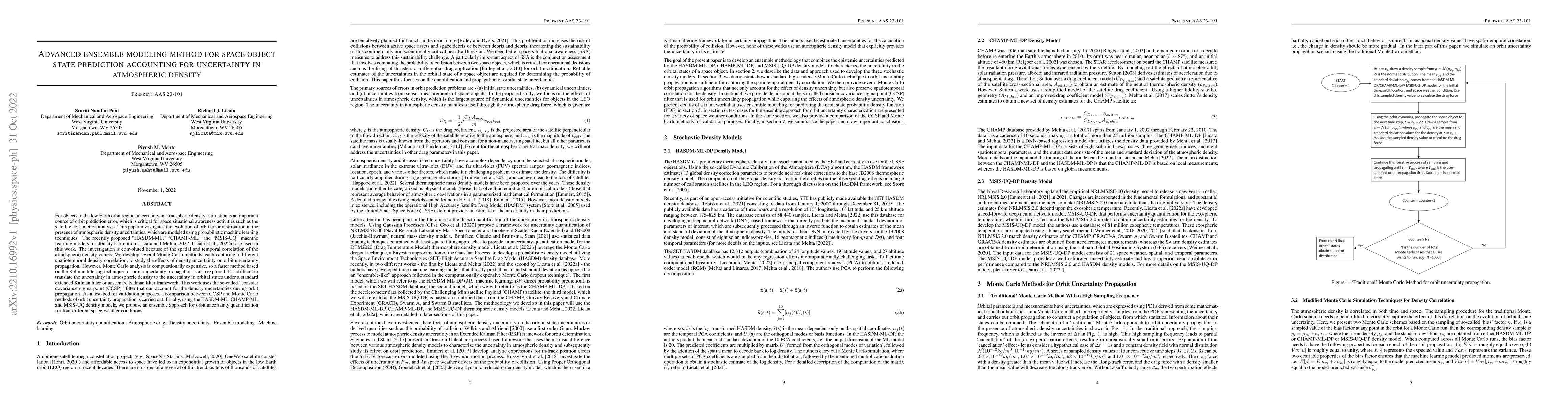 Thumbnail for Advanced ensemble modeling method for space object state prediction
  accounting for uncertainty in atmospheric density