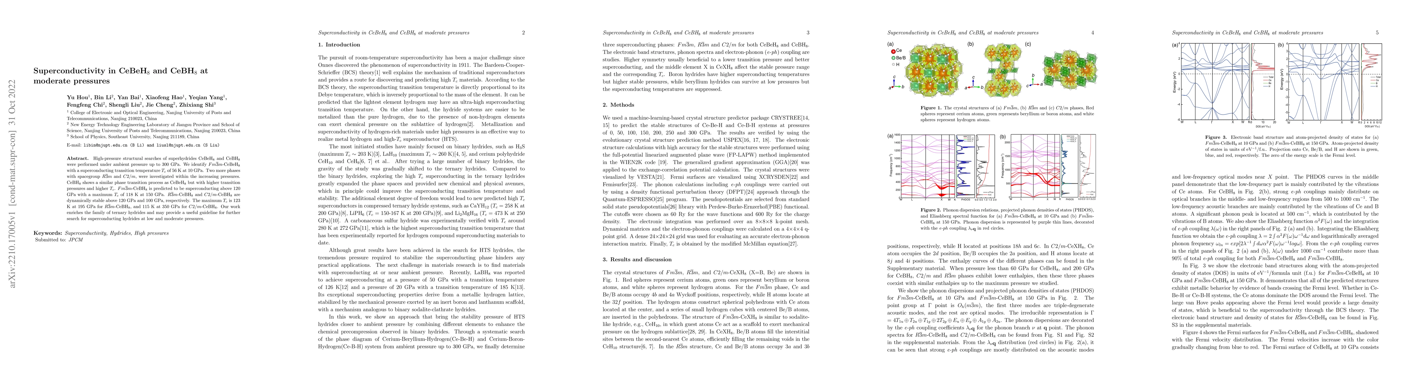 Thumbnail for Superconductivity in CeBeH$_{8}$ and CeBH$_{8}$ at moderate pressures