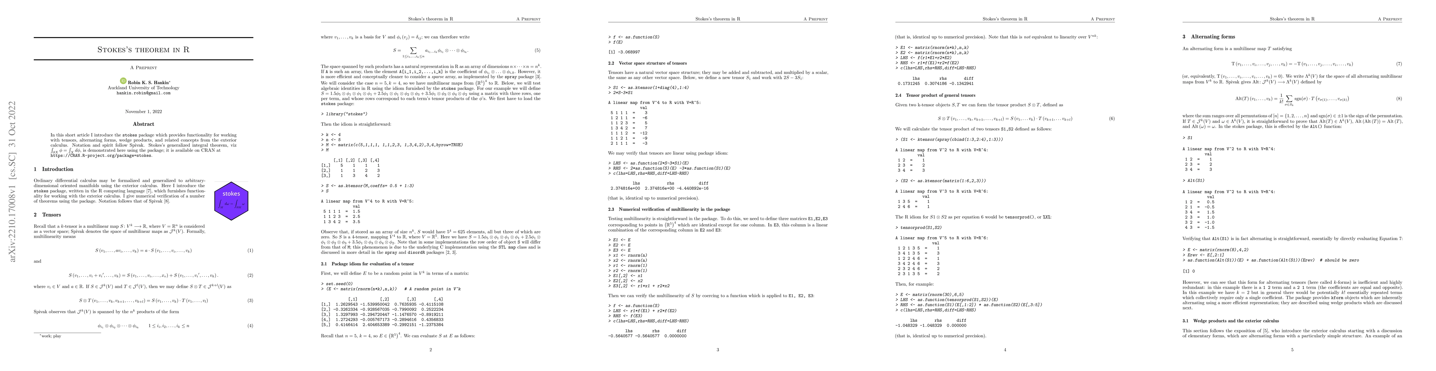 Thumbnail for Stokes's theorem in R