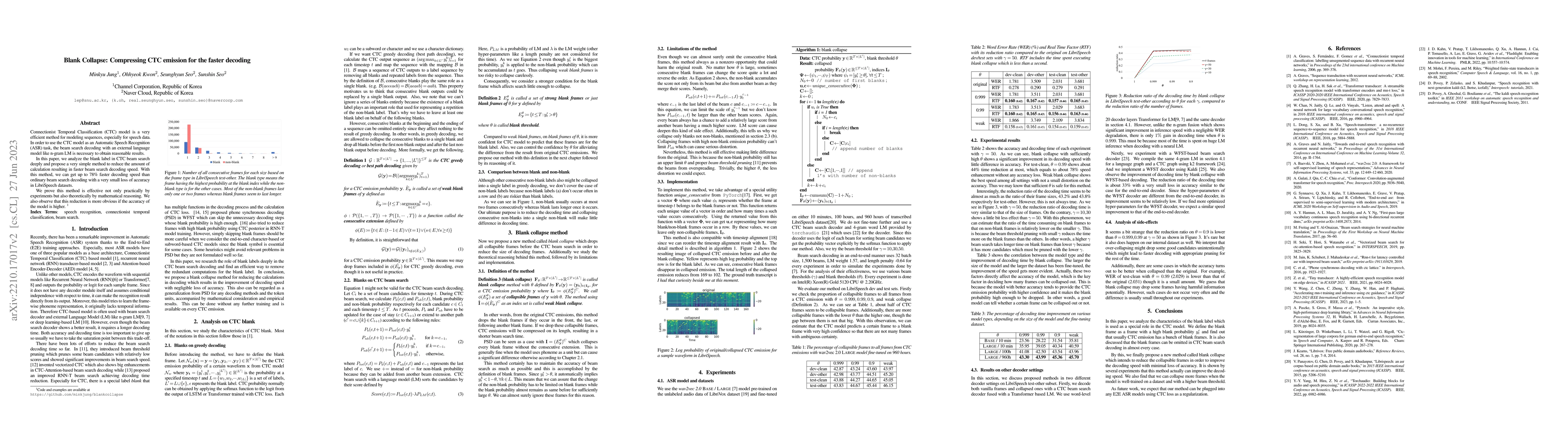 Thumbnail for Blank Collapse: Compressing CTC emission for the faster decoding