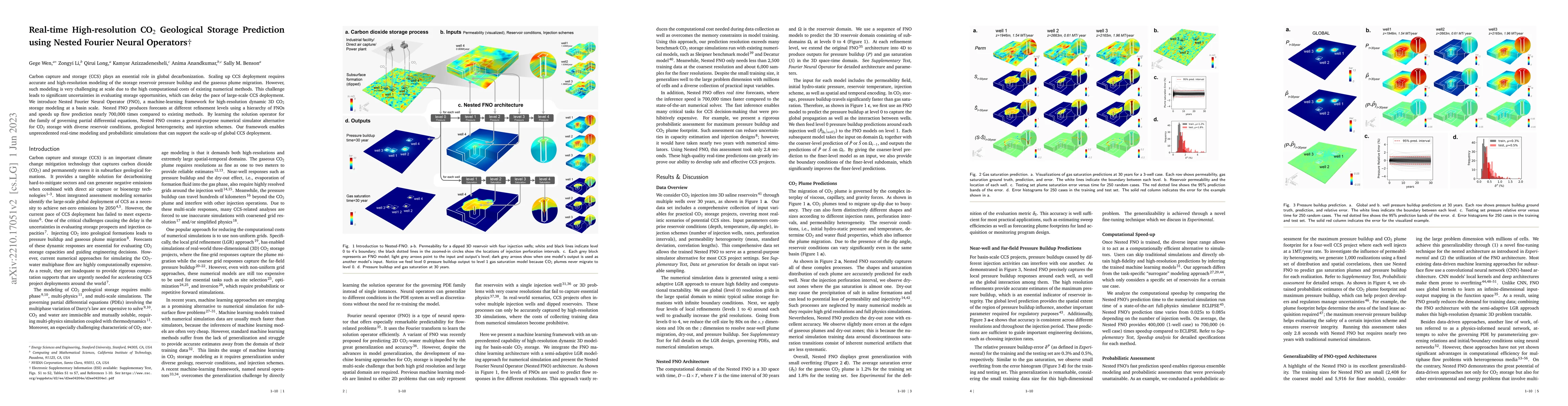 Thumbnail for Real-time high-resolution CO$_2$ geological storage prediction using
  nested Fourier neural operators