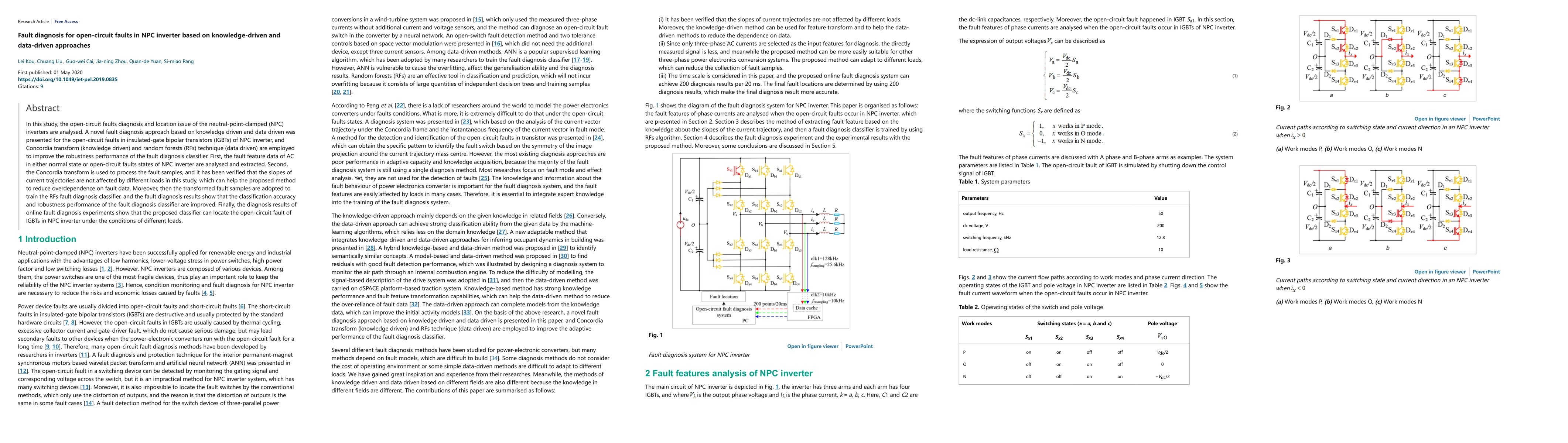 Thumbnail for Fault diagnosis for open-circuit faults in NPC inverter based on
  knowledge-driven and data-driven approaches