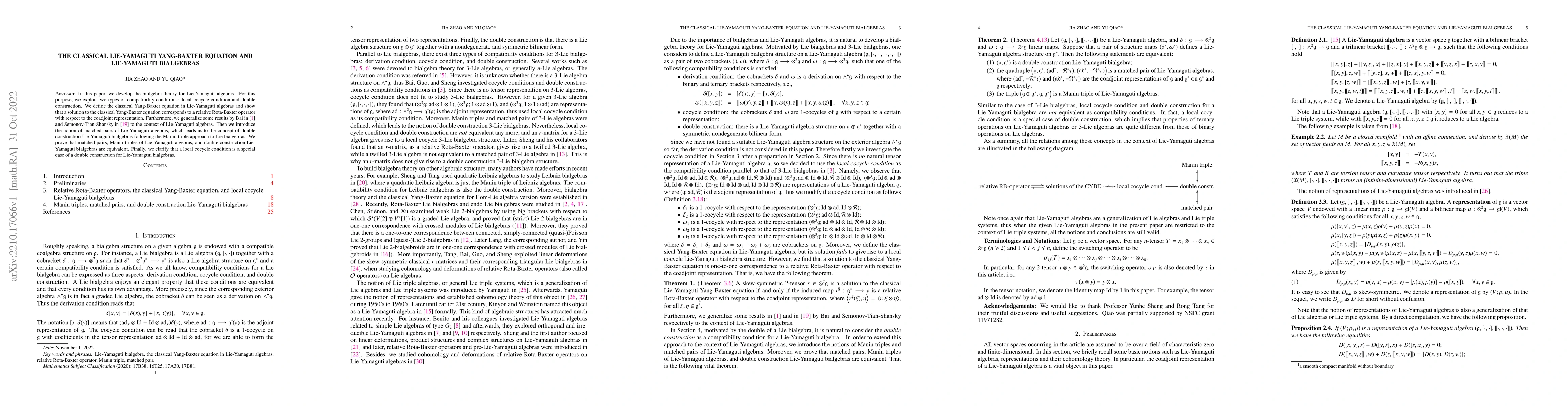 Thumbnail for The classical Lie-Yamaguti Yang-Baxter equation and Lie-Yamaguti
  bialgebras