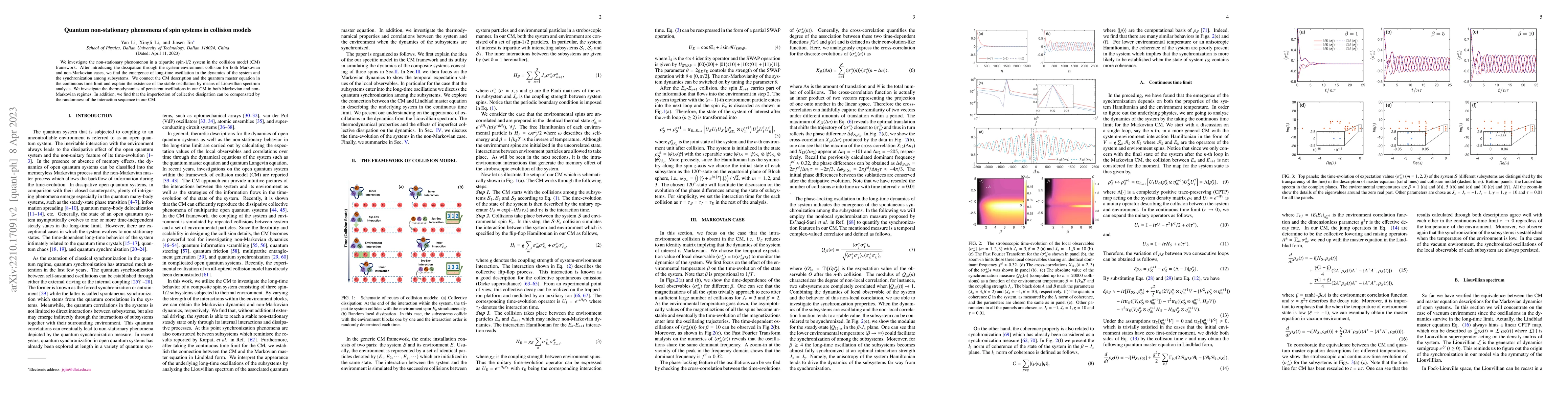 Thumbnail for Quantum non-stationary phenomena of spin systems in collision models