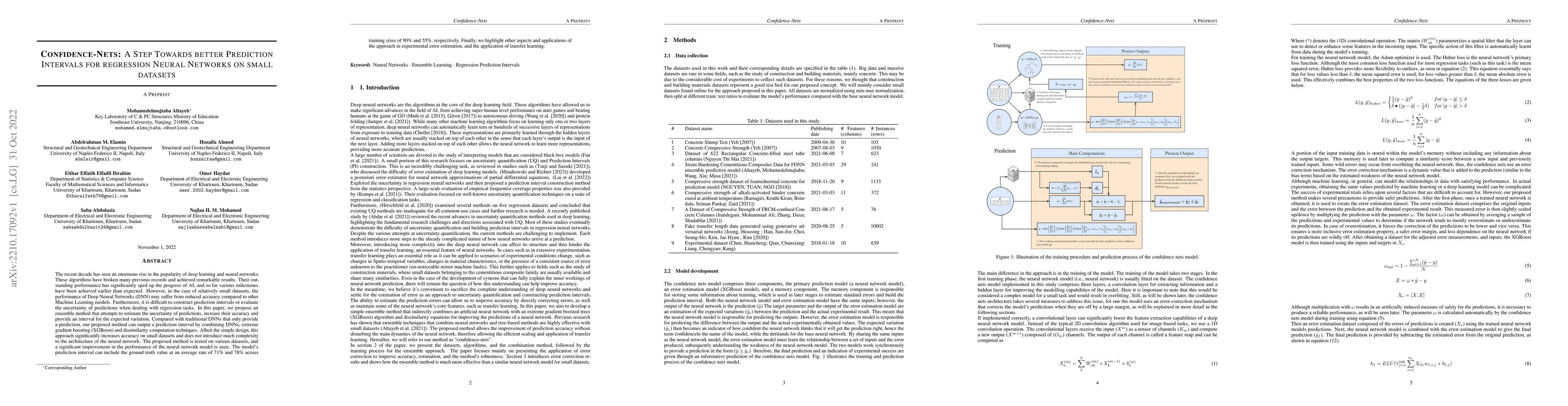 Thumbnail for Confidence-Nets: A Step Towards better Prediction Intervals for
  regression Neural Networks on small datasets