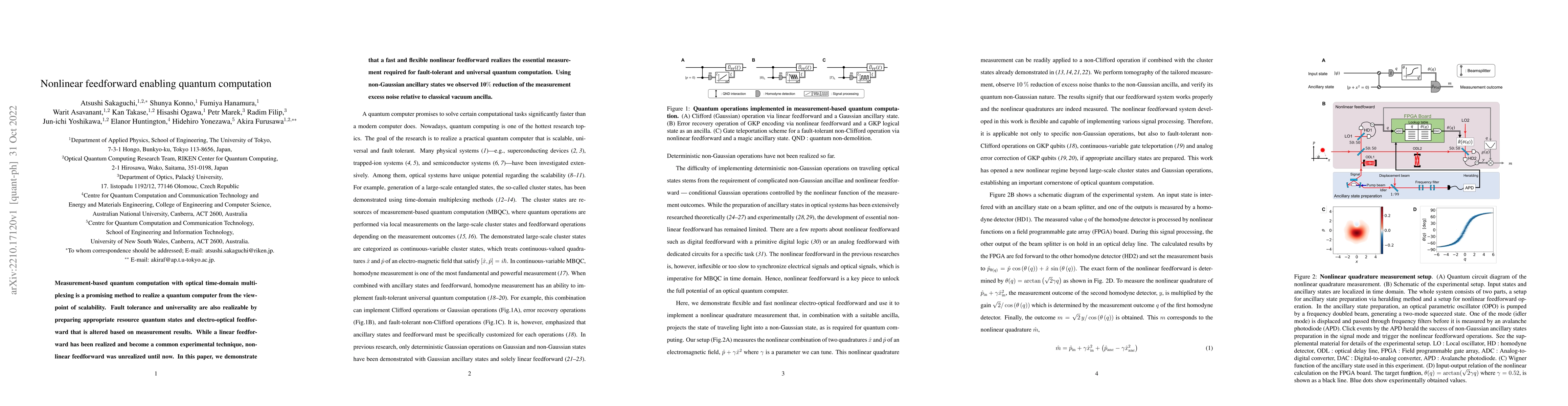 Thumbnail for Nonlinear feedforward enabling quantum computation