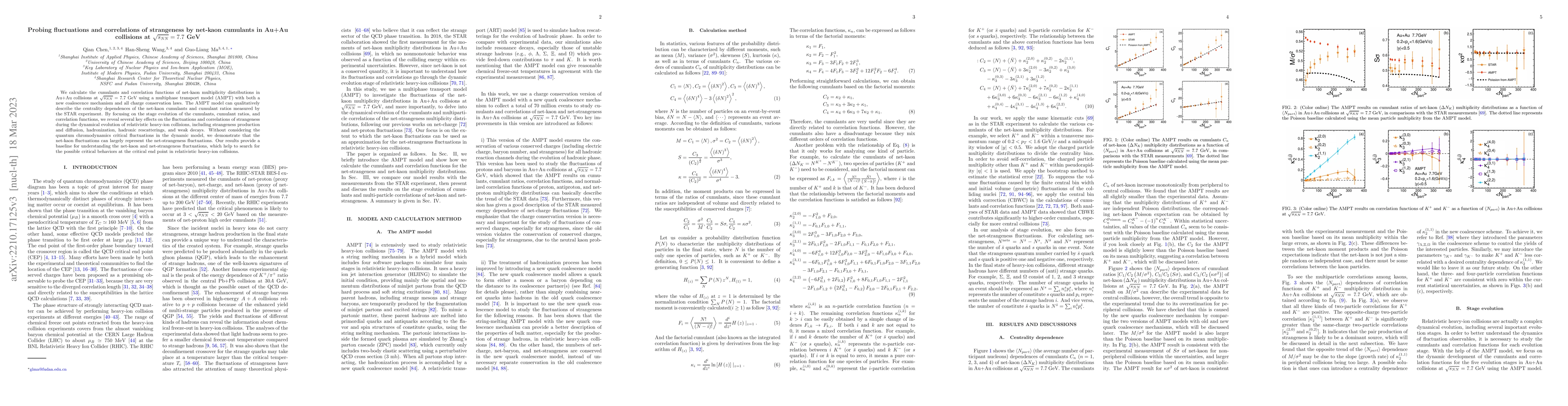 Thumbnail for Probing fluctuations and correlations of strangeness by net-kaon
  cumulants in Au+Au collisions at $\sqrt{s_{NN}} = 7.7$ GeV