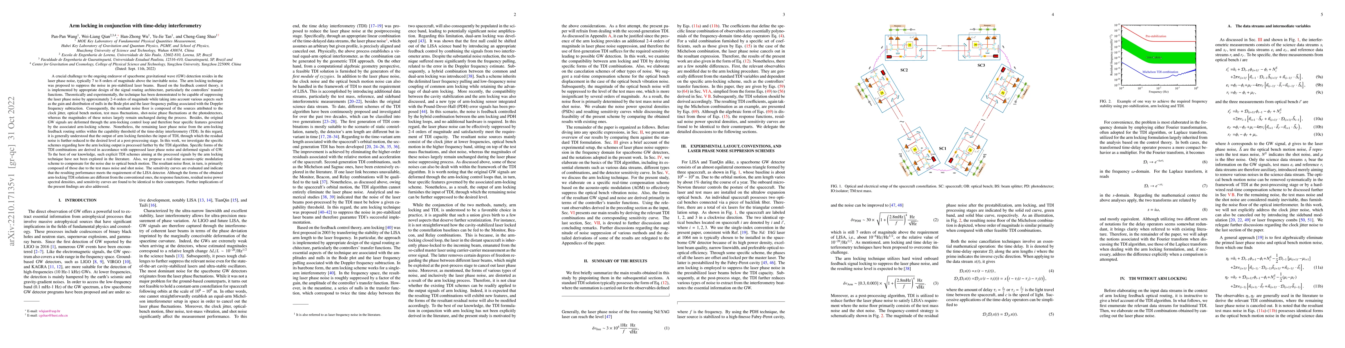 Thumbnail for Arm locking in conjunction with time-delay interferometry