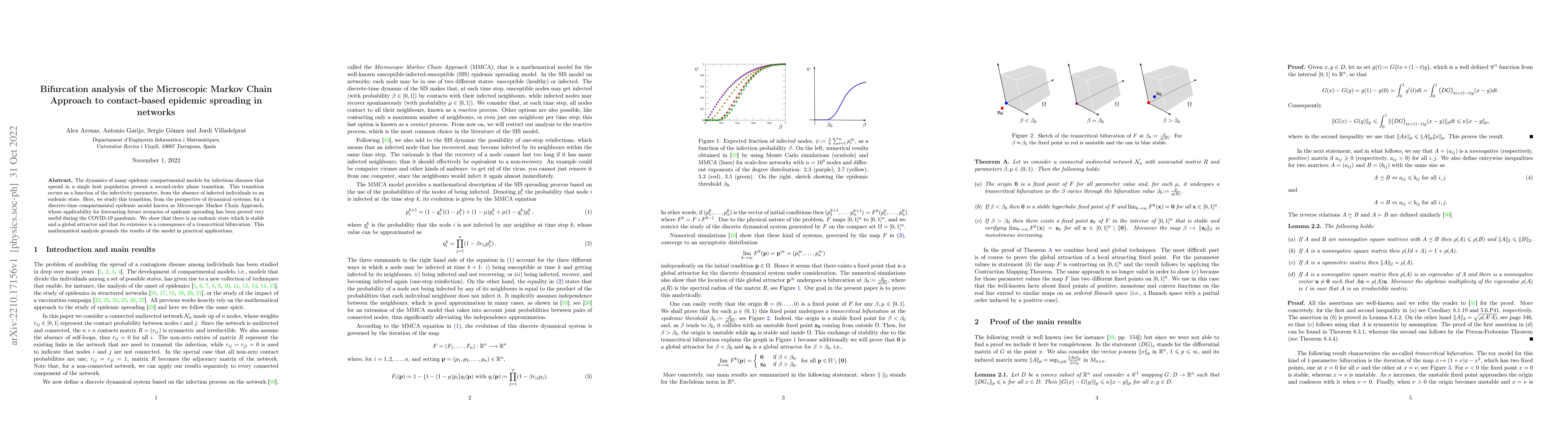 Thumbnail for Bifurcation analysis of the Microscopic Markov Chain Approach to
  contact-based epidemic spreading in networks