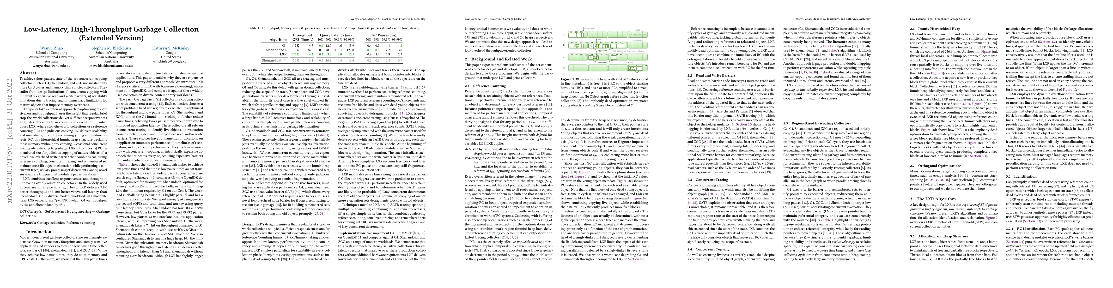 Thumbnail for Low-Latency, High-Throughput Garbage Collection (Extended Version)