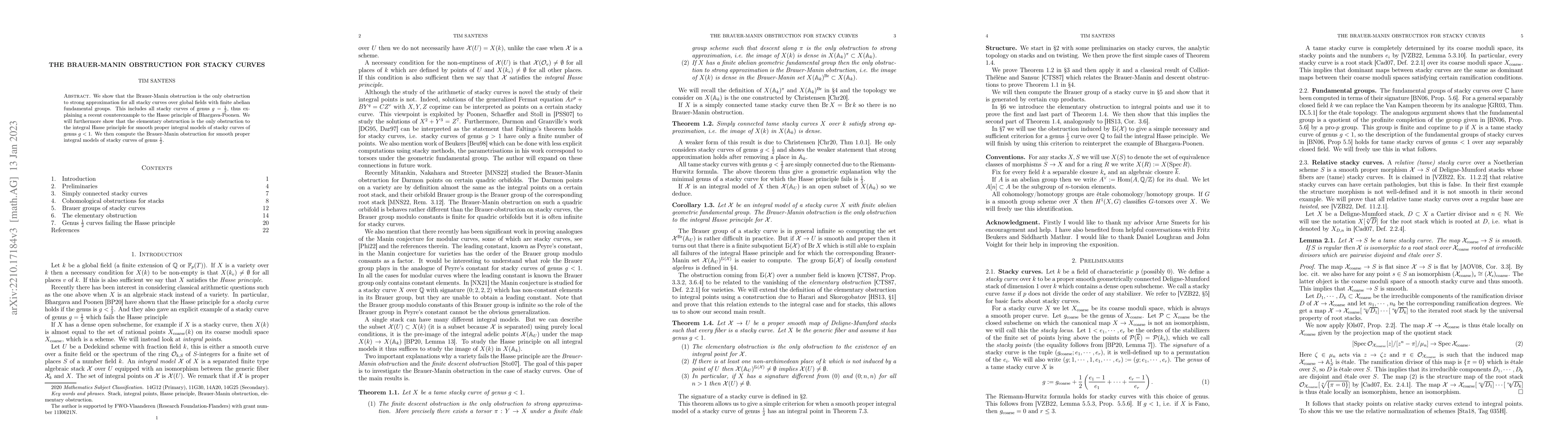 Thumbnail for The Brauer-Manin obstruction for stacky curves