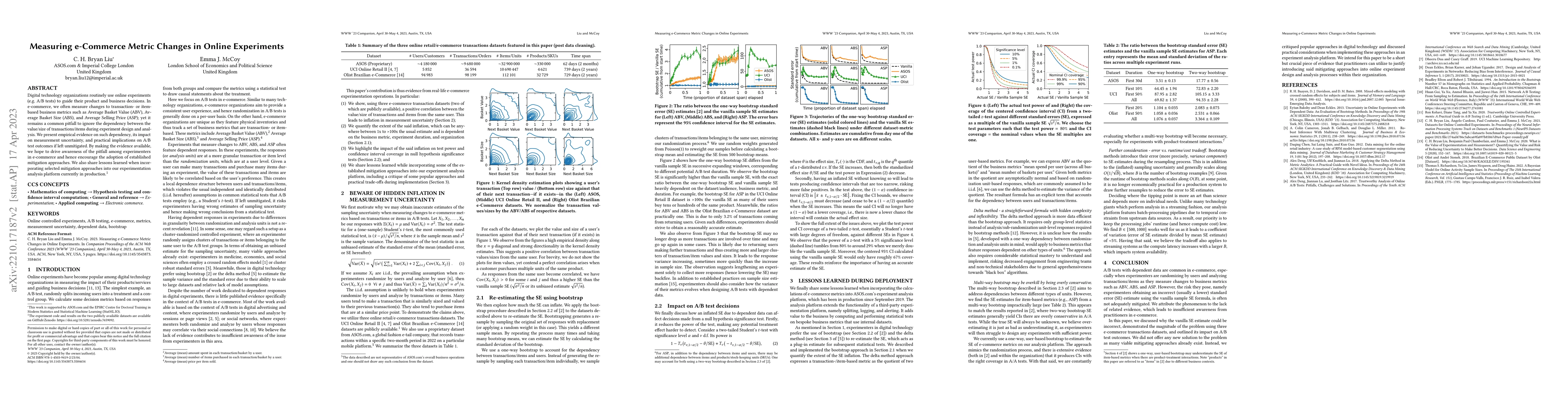 Thumbnail for Measuring e-Commerce Metric Changes in Online Experiments