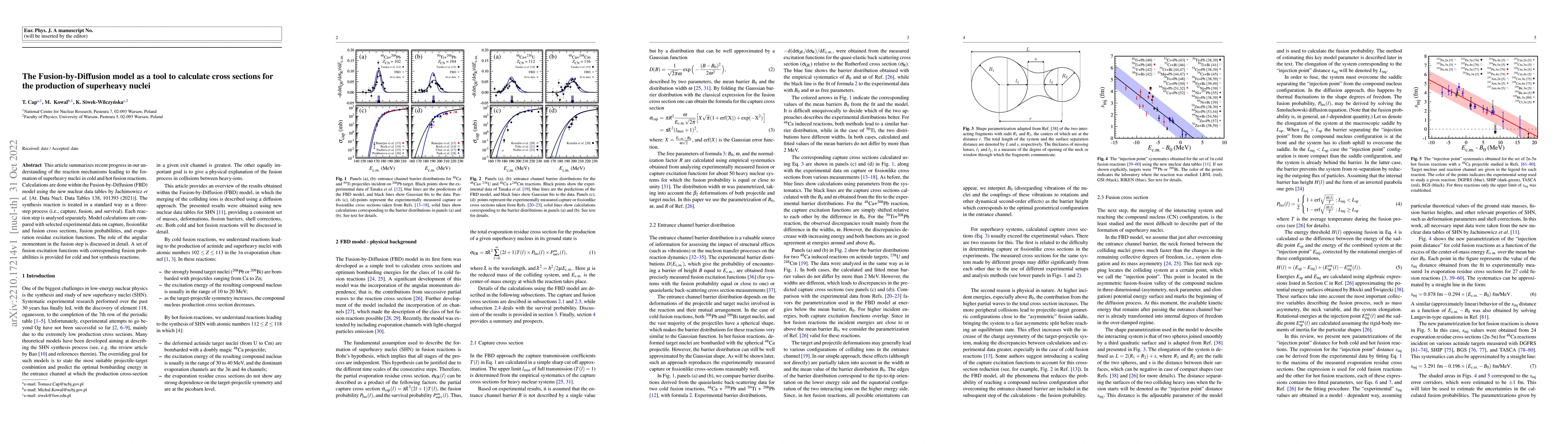 Thumbnail for The Fusion-by-Diffusion model as a tool to calculate cross sections for
  the production of superheavy nuclei