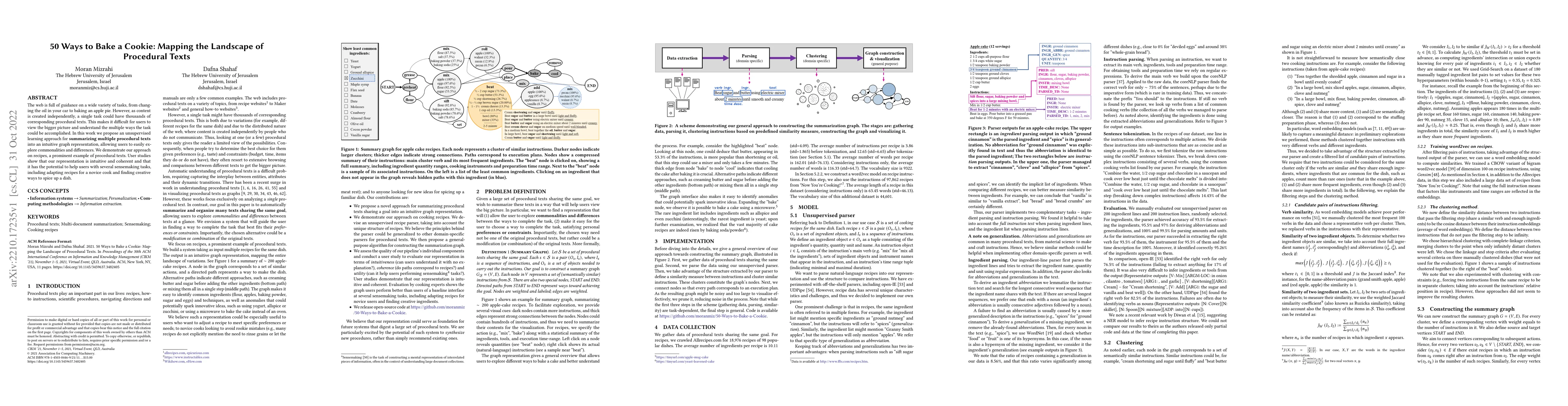 Thumbnail for 50 Ways to Bake a Cookie: Mapping the Landscape of Procedural Texts